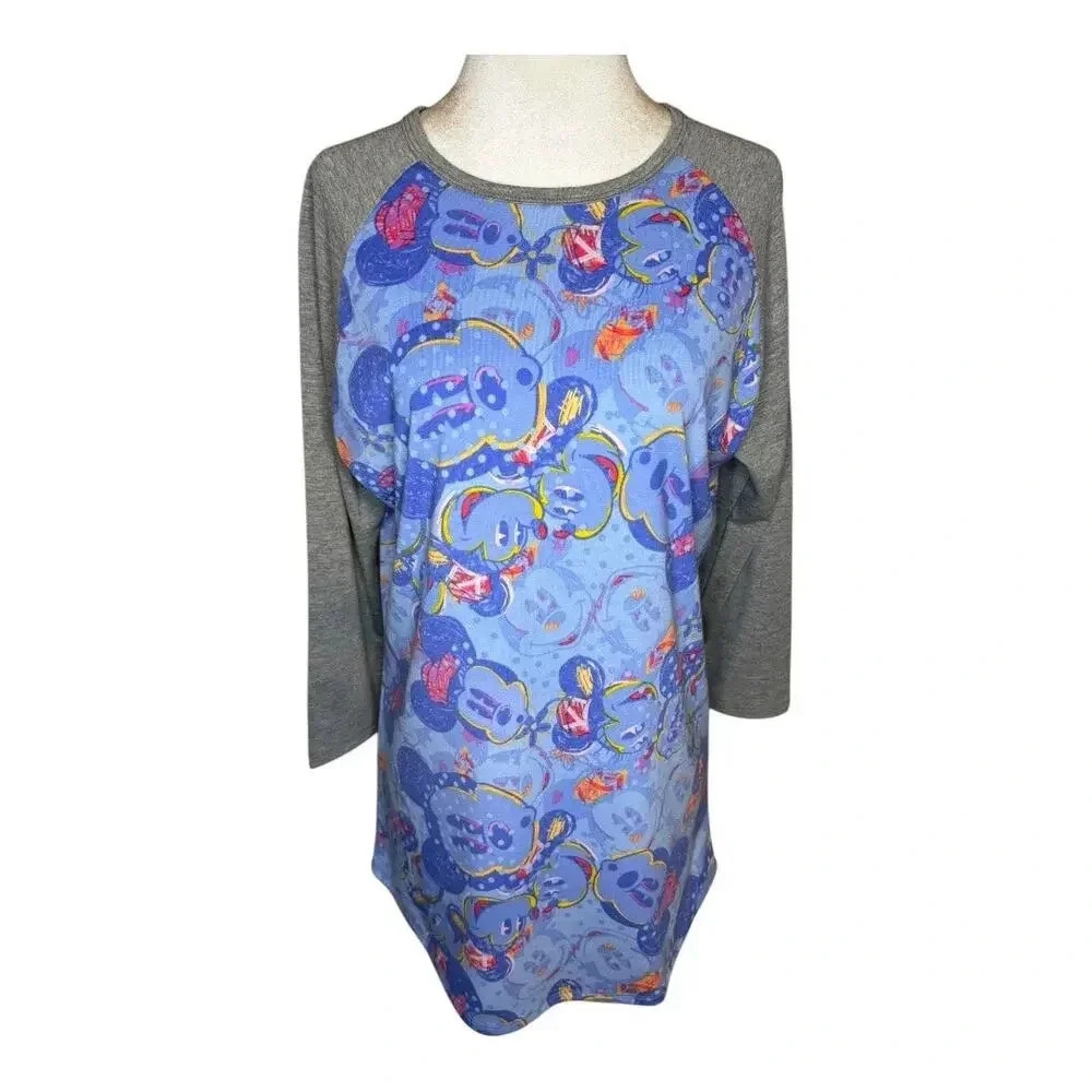 NEW LuLaRoe Disney‎ Mickey Mouse Randy Tee Women's Small Multicolor Casual NWT